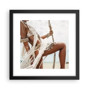 Plakat i sort ramme - Præstinde af solen - 30x30 cm