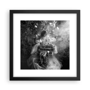 Plakat i sort ramme - Selve Moder - Naturen - 30x30 cm