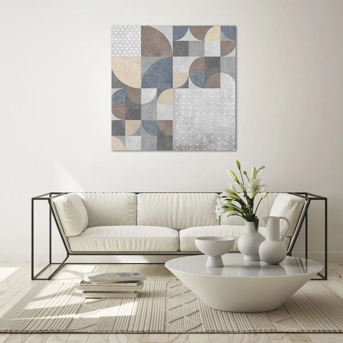 Billede på glas - Keramisk fantasi - 60x60 cm