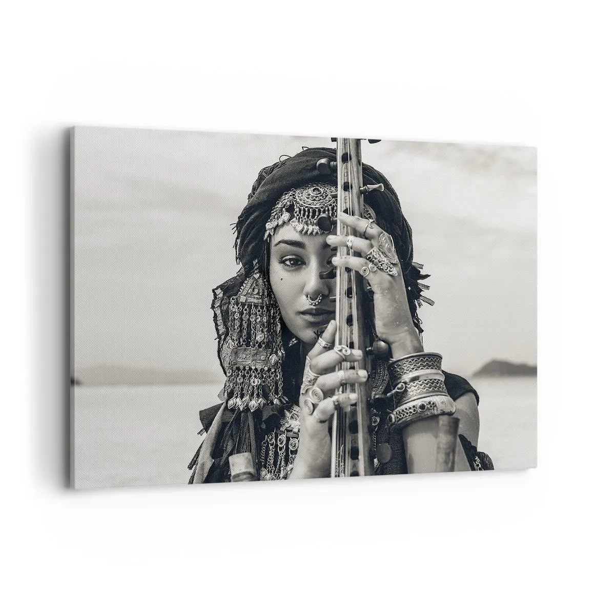 Lærredstryk - Billede på lærred - Selve den orientalske musik - 100x70 cm