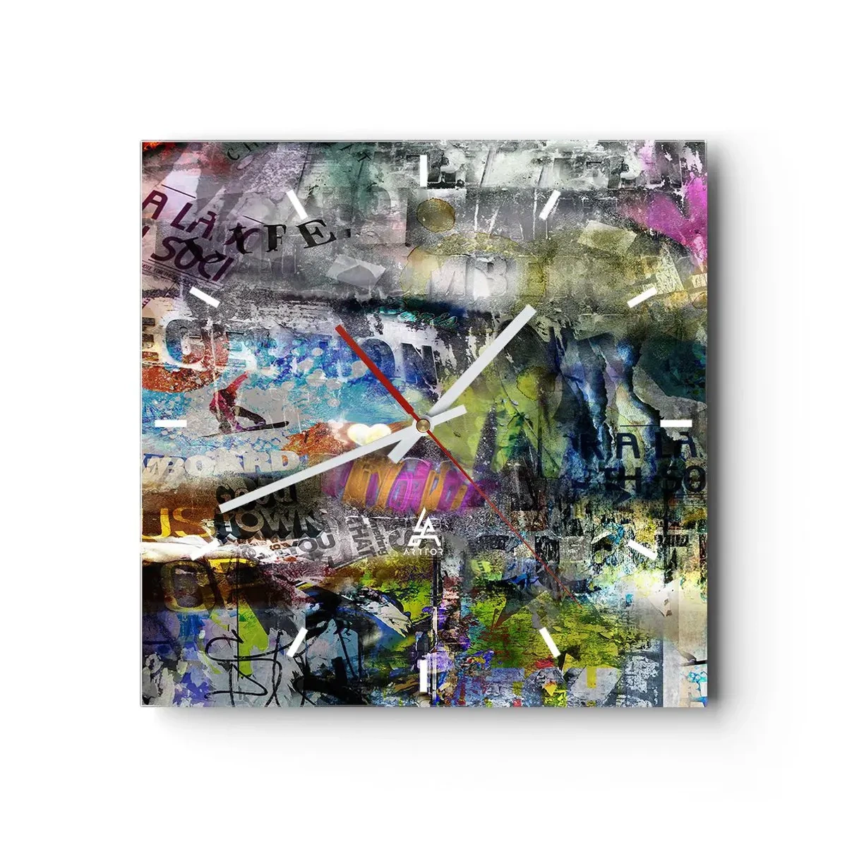 Vægur, Uret - En collage af minder - 40x40 cm