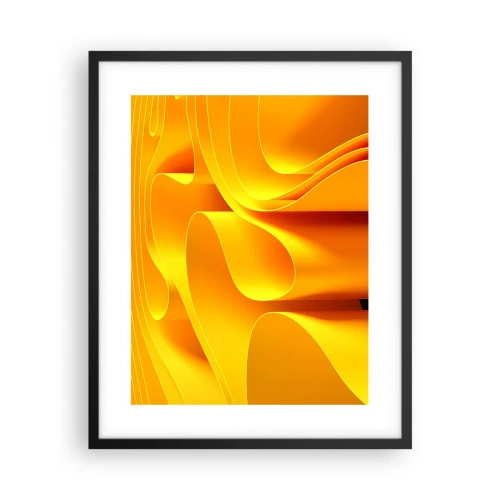 Plakat i sort ramme - Som solens bølger - 40x50 cm