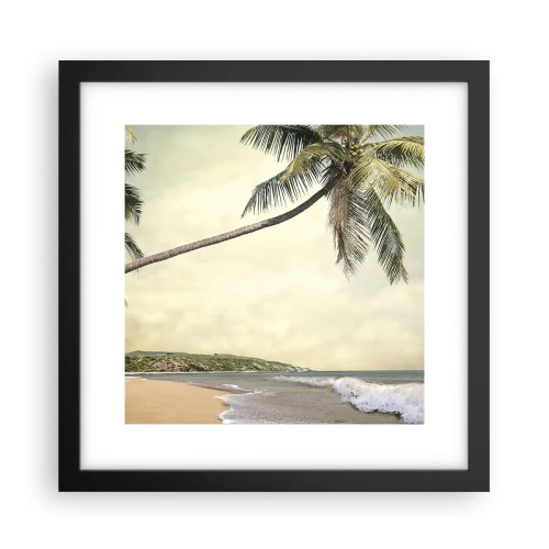 Plakat i sort ramme - En tropisk drøm - 30x30 cm