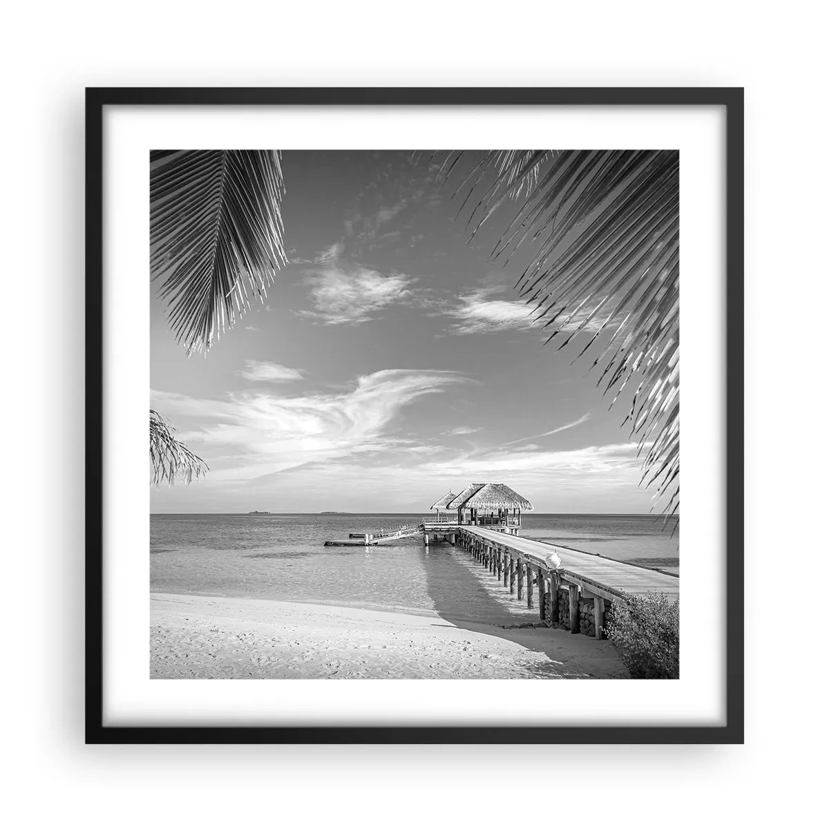 Plakat i sort ramme - Et minde eller en drøm? - 50x50 cm