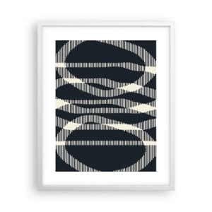 Plakat i hvid ramme - Forsøg på at bryde igennem mørket - 40x50 cm