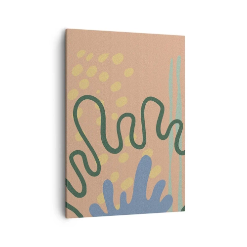 Lærredstryk - Billede på lærred - Abstraktion: naturens mangfoldighed - 50x70 cm