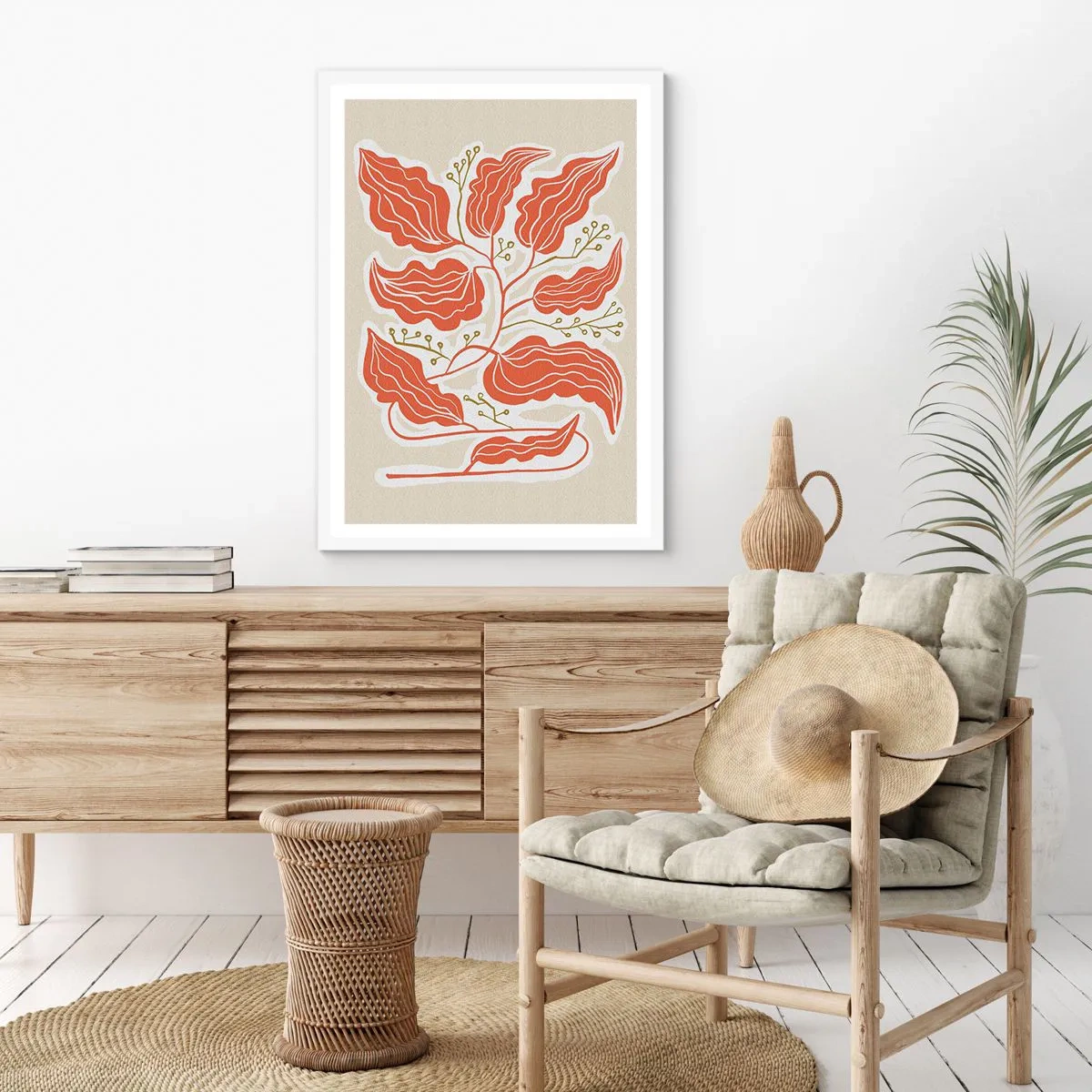 Plakat i hvid ramme - Folk og koral - 61x91 cm