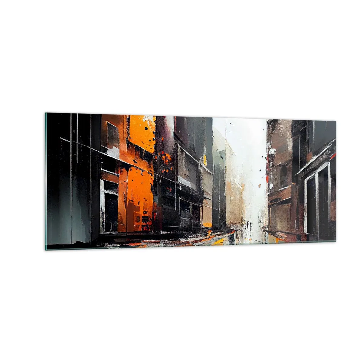 Billede på glas - Regnfuld dag - 100x40 cm