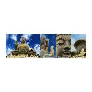 Prøve Fototapet Premium Sand - Lev uden frygt - Buddha, Religion, Asien - 100x30 cm