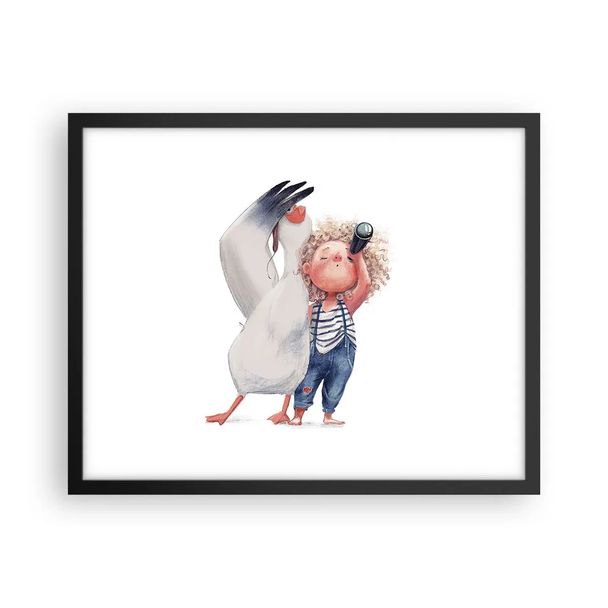 Plakat i sort ramme - En plan for en fantastisk rejse - 50x40 cm