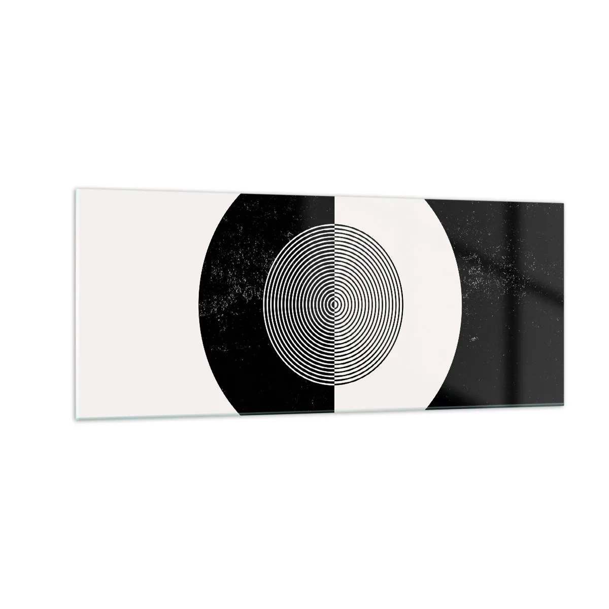 Billede på glas - Harmoni i sort og hvidt - 100x40 cm