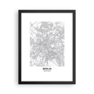Plakat i sort ramme - Berlins blomst - 30x40 cm