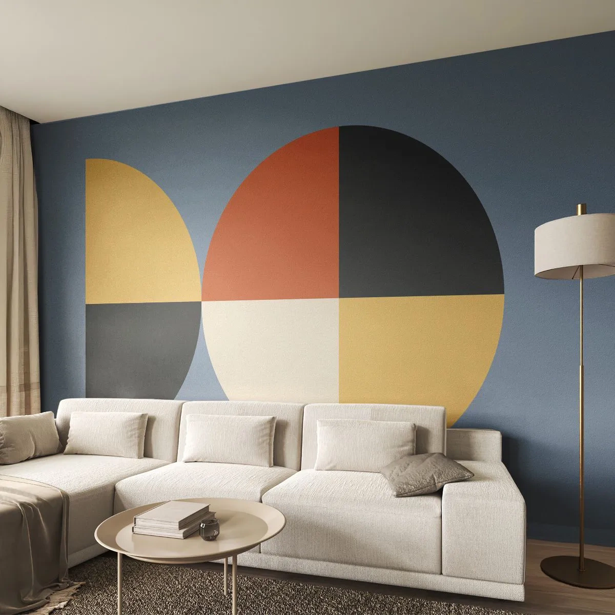 Fototapet Premium Canvas - Se og tæl - Abstraktion, Grafik, Moderne kunst - 250x175 cm