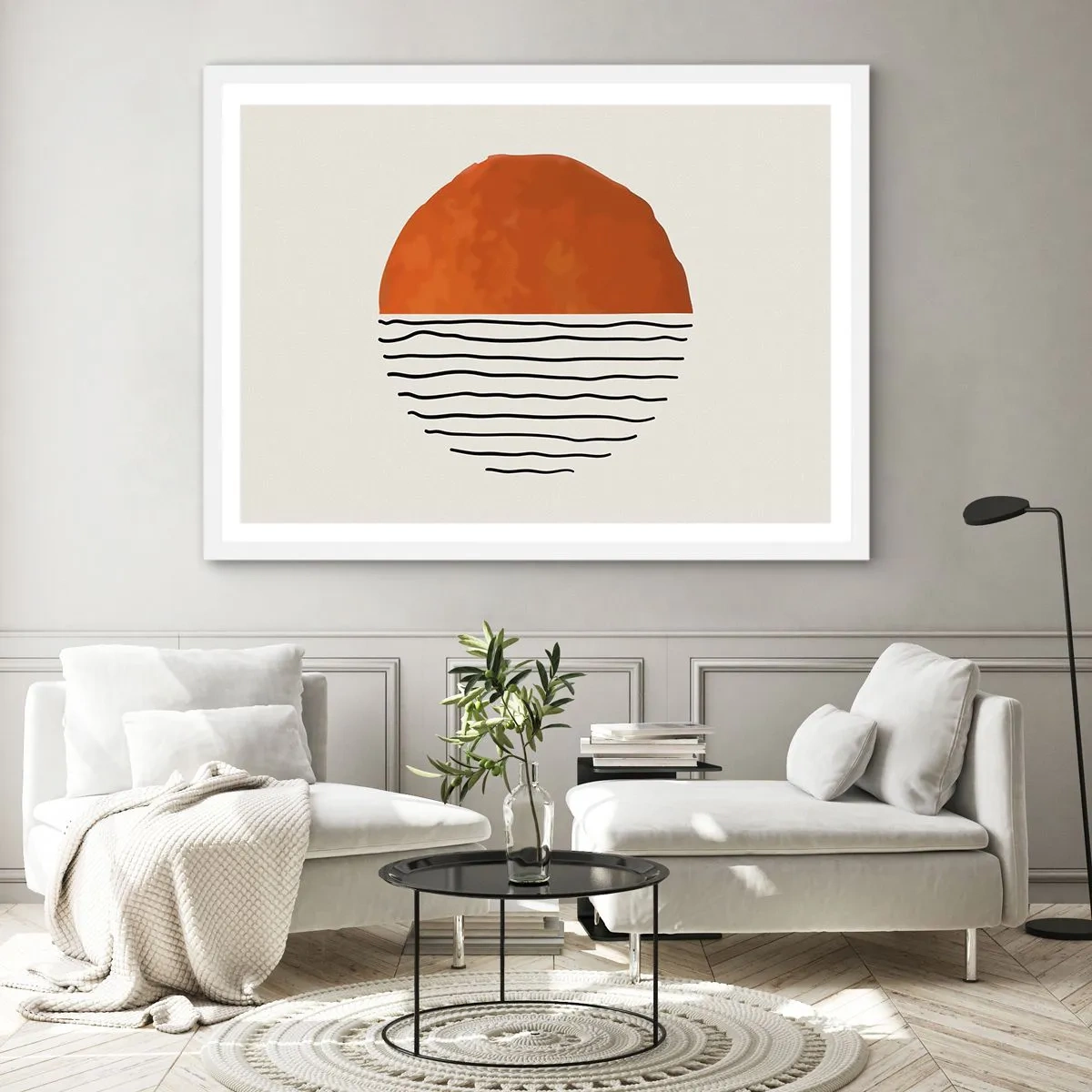 Plakat i hvid ramme - I en japansk atmosfære - 50x40 cm