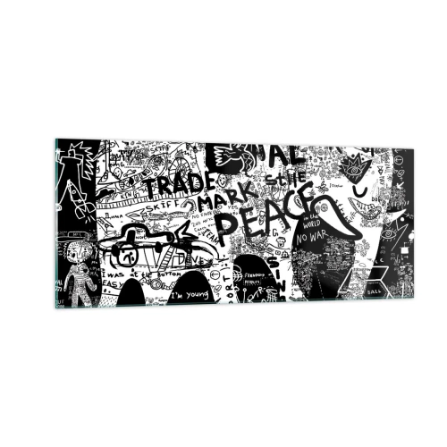 Billede på glas - Gadens rige verden - 100x40 cm