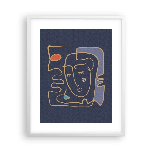 Plakat i hvid ramme - I drømmerier - 40x50 cm