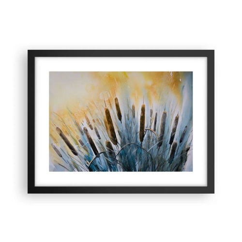 Plakat i sort ramme - Vandets kulde, solens varme - 40x30 cm