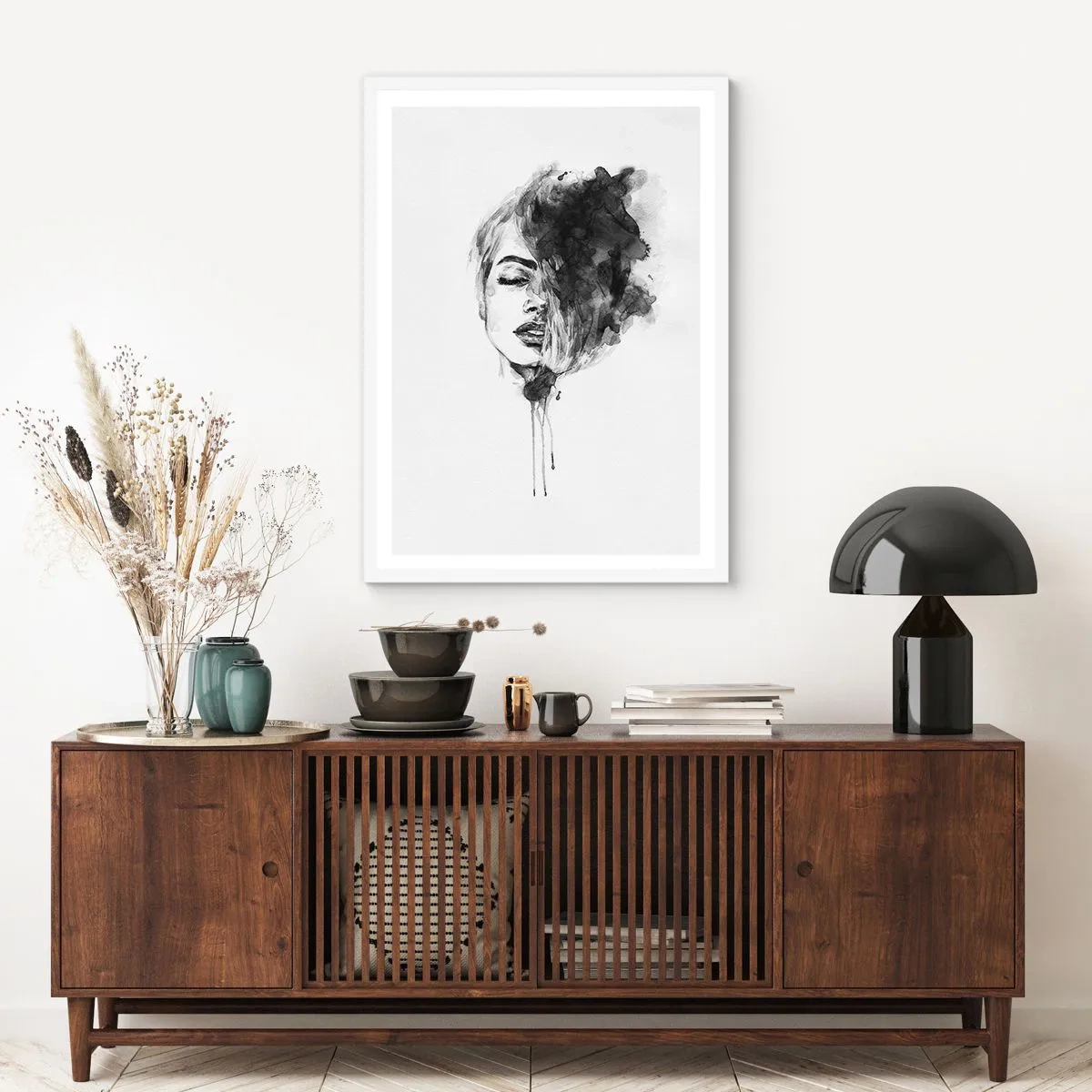 Plakat i hvid ramme - Hvad piger drømmer om - 70x100 cm