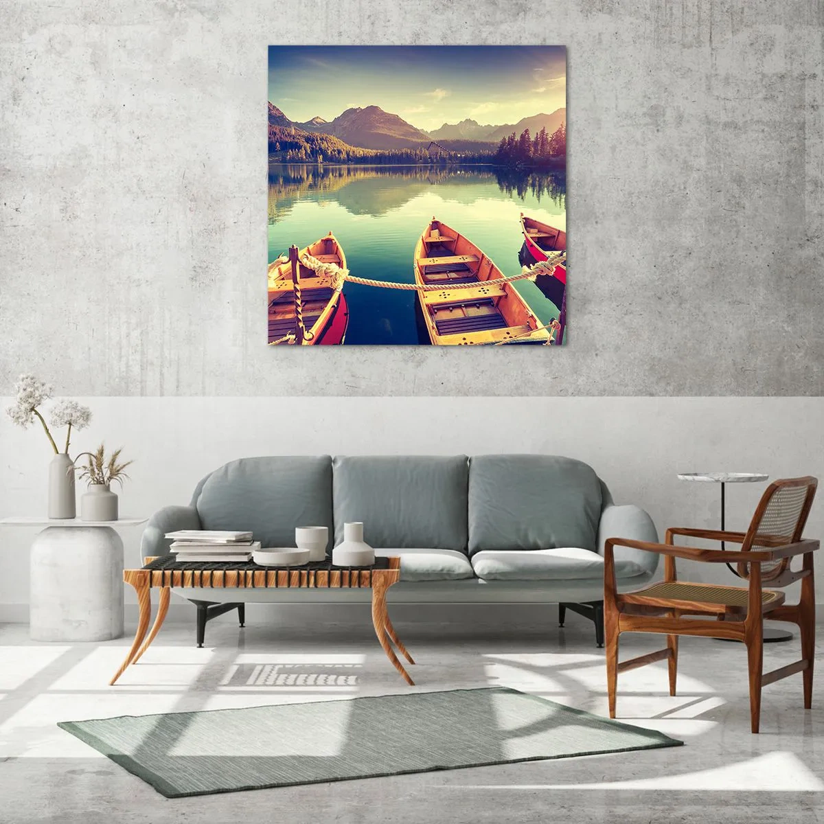 Billede på glas - Lev efter dens love - 40x40 cm