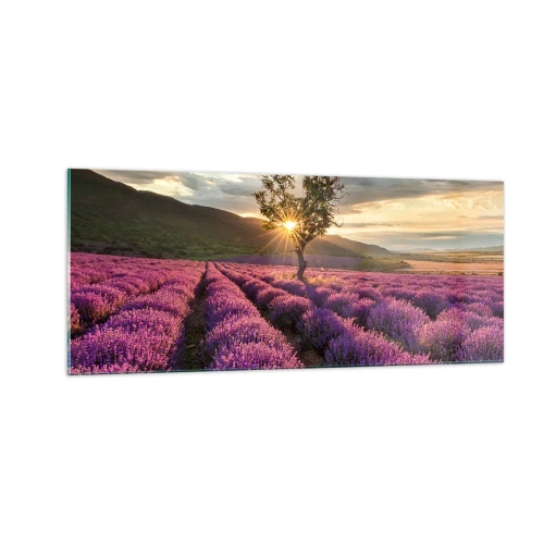 Billede på glas - Lilla aroma - 100x40 cm