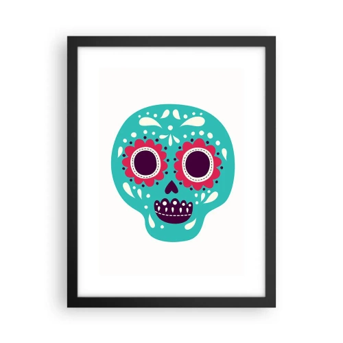 Plakat i sort ramme - Livet - sjovt indtil døden - 30x40 cm