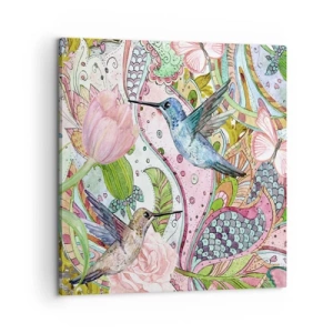 Lærredstryk - Billede på lærred - Forviklet i vinstokkene - 60x60 cm