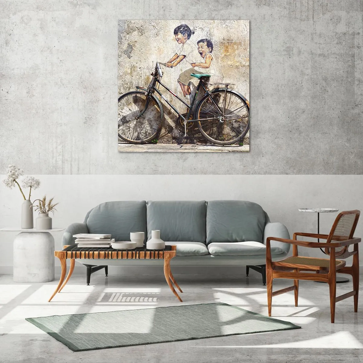 Billede på glas - Sandt eller falsk? - 70x70 cm