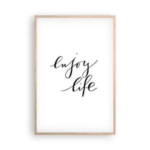 Plakat i ramme af lyst egetræ - Intet at tilføje… - 61x91 cm