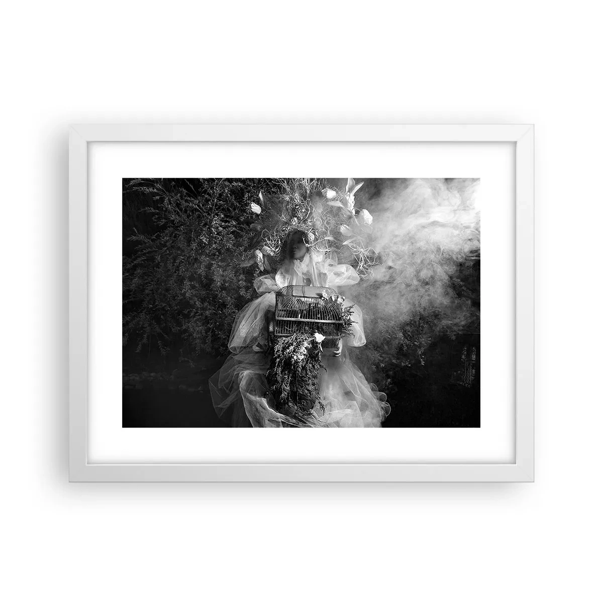 Plakat i hvid ramme - Selve Moder - Naturen - 40x30 cm