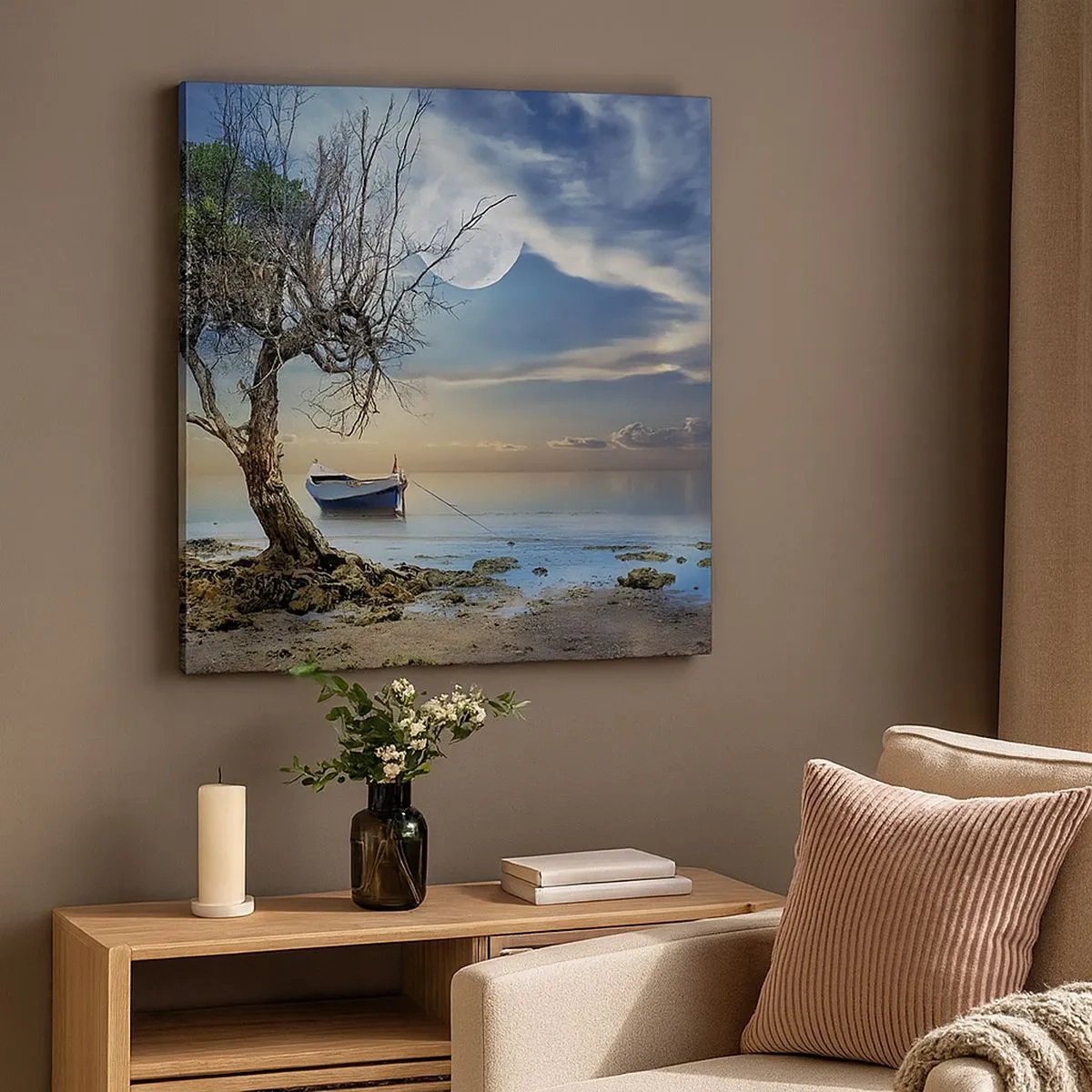 Lærredstryk - Billede på lærred - Er dette enden eller begyndelsen? - 30x30 cm