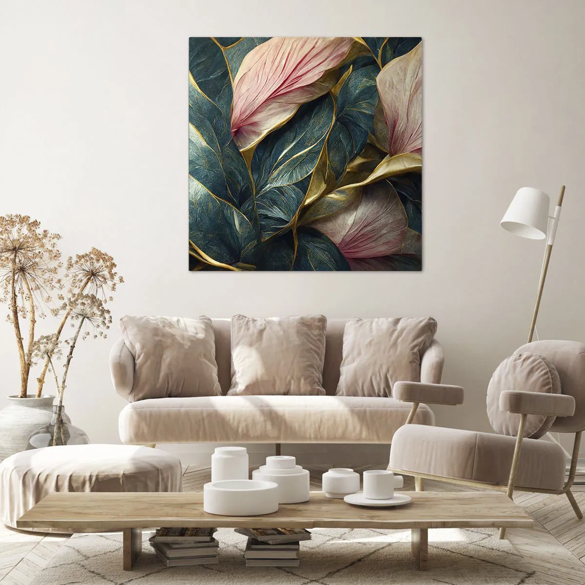 Lærredstryk - Billede på lærred - Naturlig elegance og stil - 50x50 cm