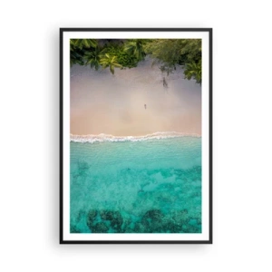 Plakat i sort ramme - Paradis strand - 70x100 cm