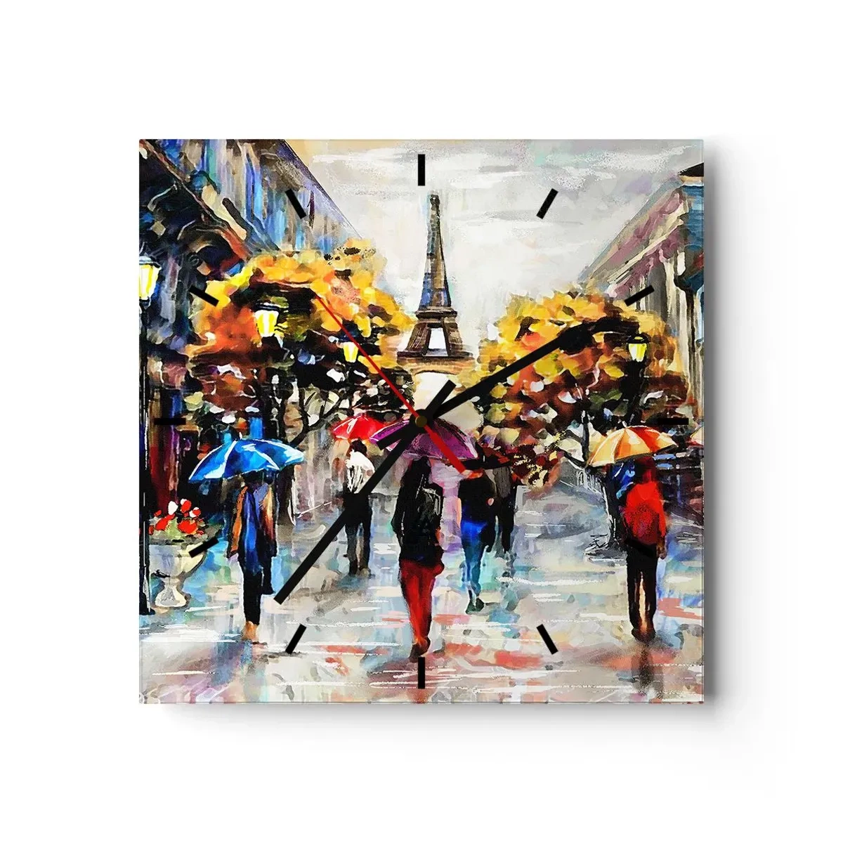 Vægur, Uret - Særligt smuk om efteråret - 40x40 cm