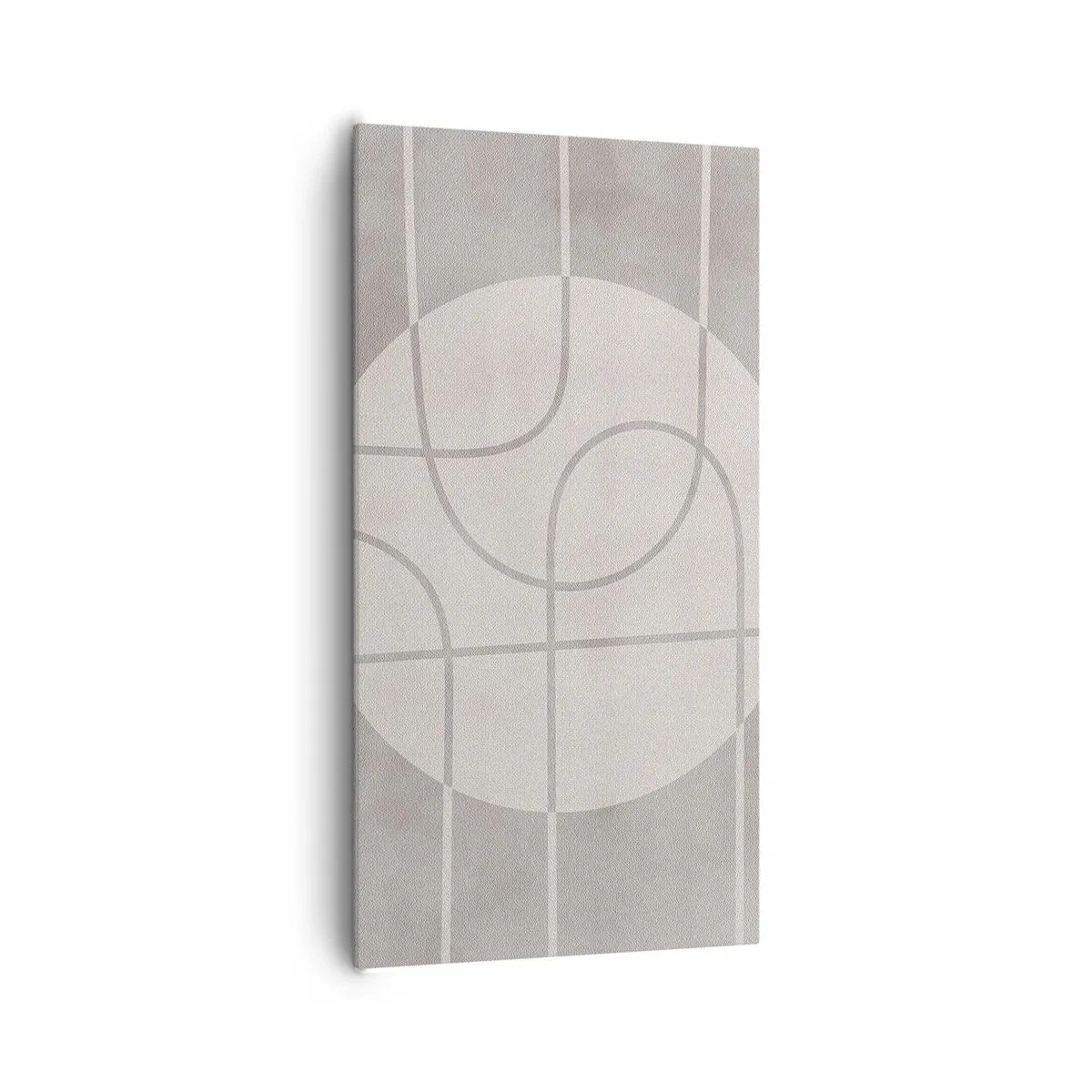 Lærredstryk - Billede på lærred - Cirkulær og lige frem - 65x120 cm