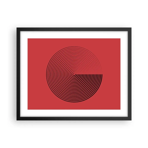 Plakat i sort ramme - Cirkulær bevægelse - 50x40 cm