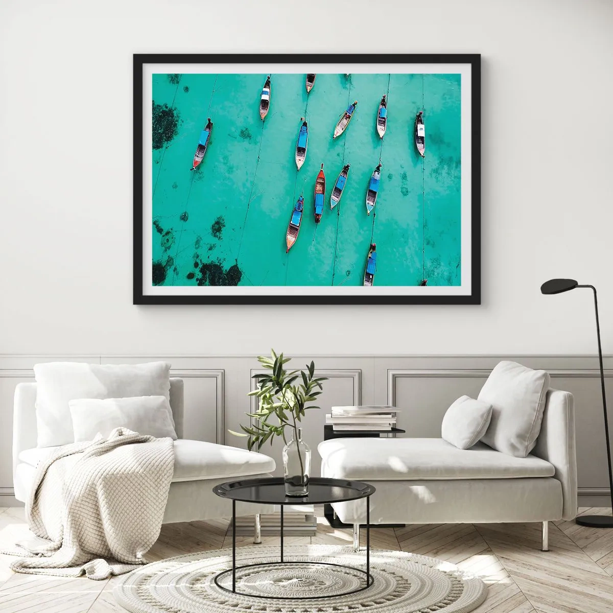 Plakat i sort ramme - I glædelig forventning - 50x40 cm