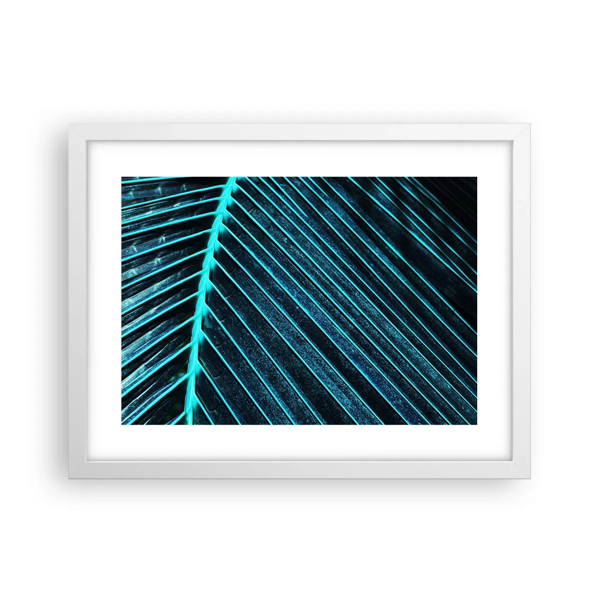 Plakat i hvid ramme - Tekstur af grønt - 40x30 cm