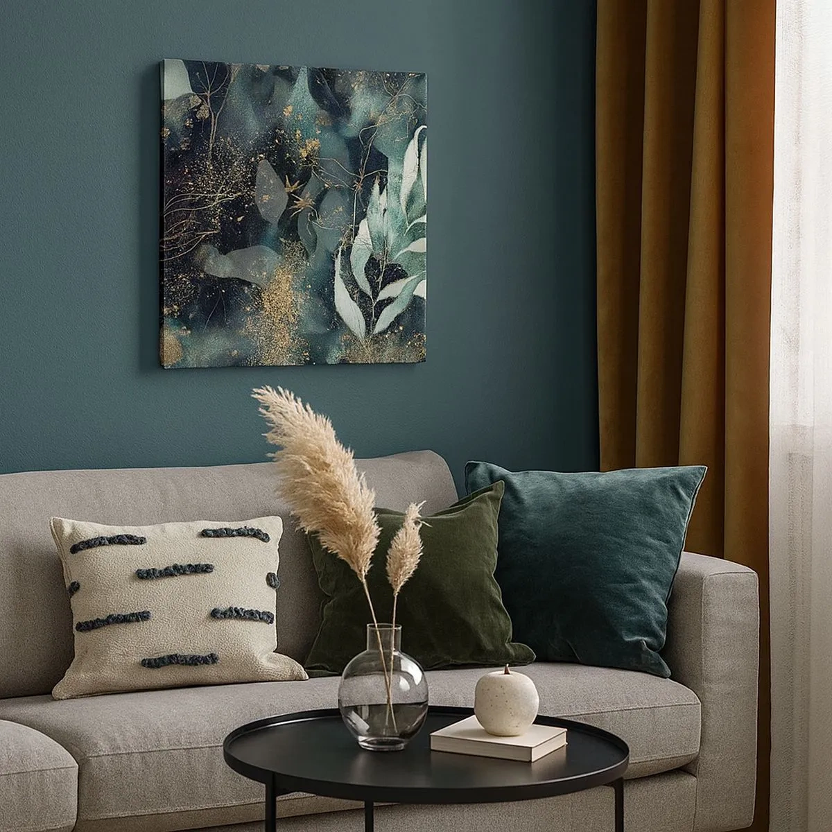 Lærredstryk - Billede på lærred - Fortryllet have - 30x30 cm