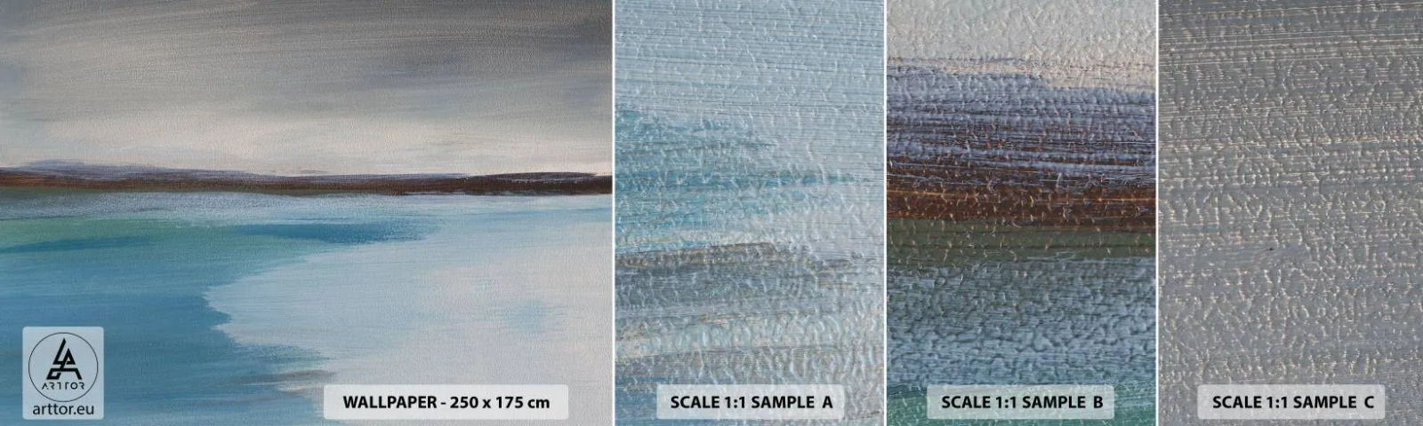 Fototapet Prøve Standard Eco - Horisontalt landskab - Hav, Stykke, Strand - 100x30 cm