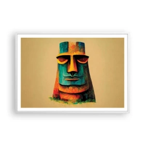 Plakat i hvid ramme - Statuarisk, men alligevel sympatisk - 100x70 cm