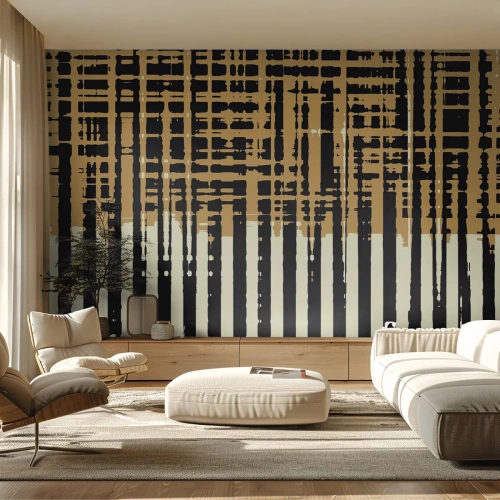 Fototapet Premium Sand - Arkitektonisk abstraktion - Abstraktion, Stykke, Linjer - 100x70 cm