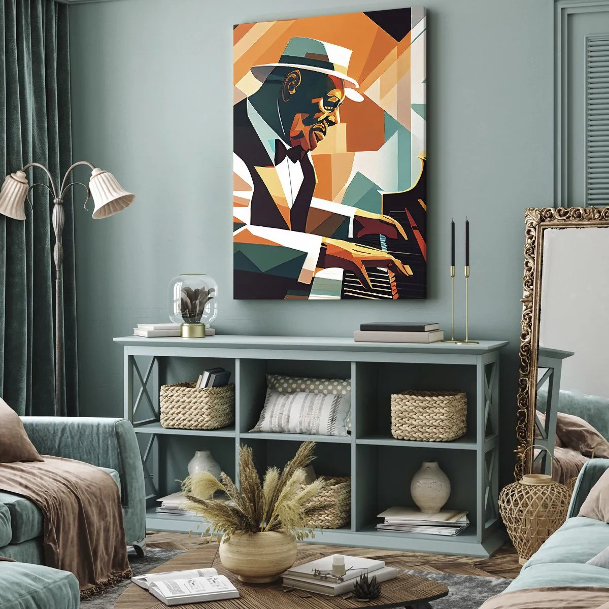 Lærredstryk - Billede på lærred - Alt det jazz - 50x70 cm