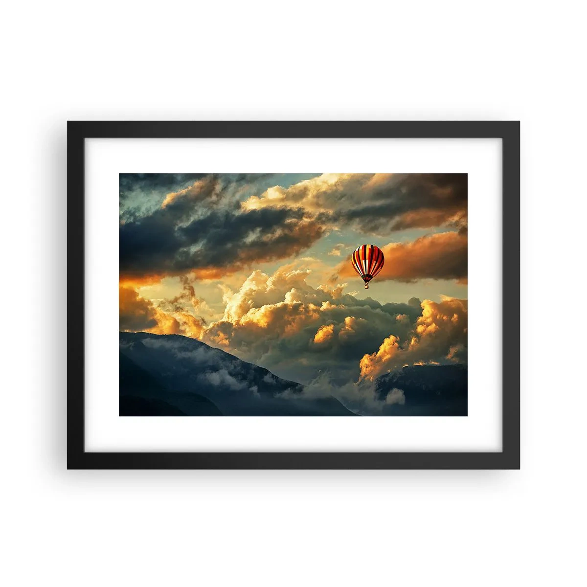 Plakat i sort ramme - Jeg går, fordi jeg vil - 40x30 cm