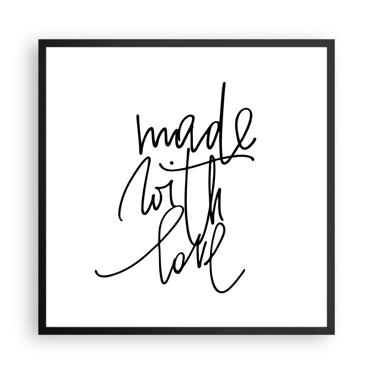 Plakat i sort ramme - Det bedste mærke - 60x60 cm