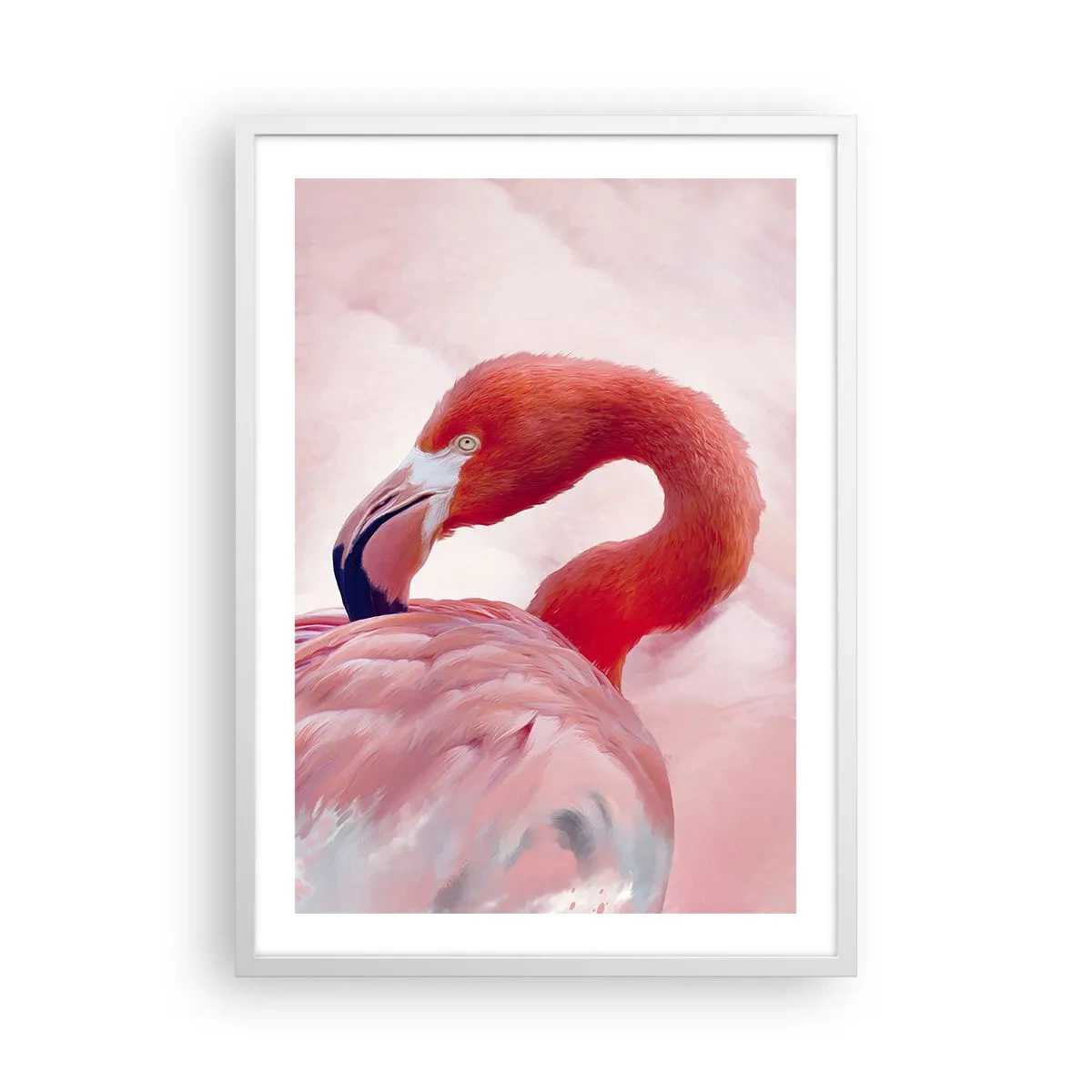 Plakat i hvid ramme - Fugleskønhed - 50x70 cm