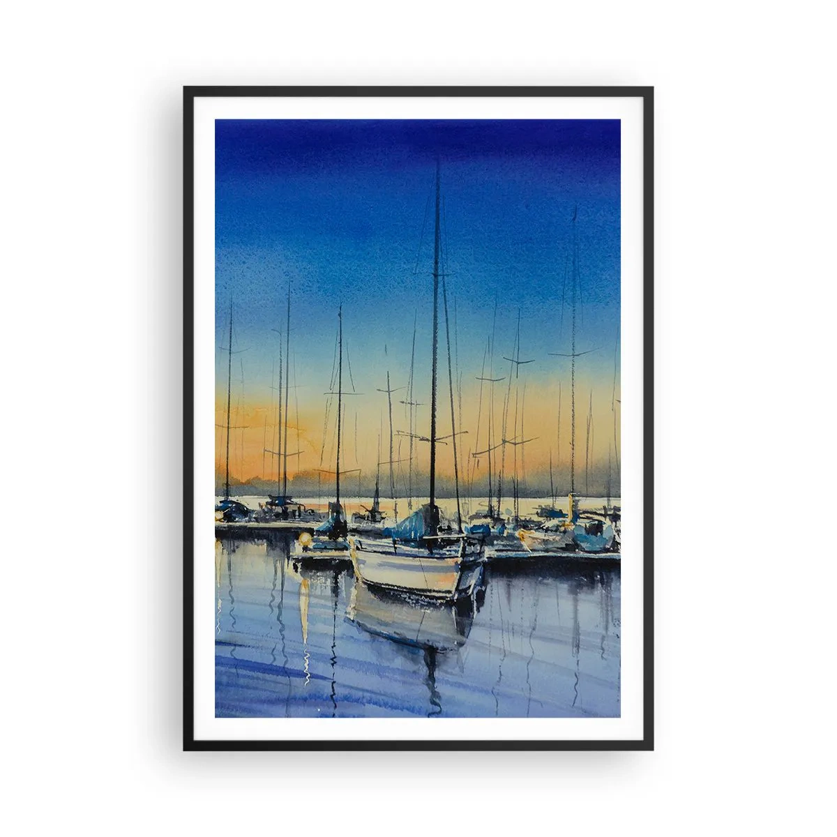 Plakat i sort ramme - Slutningen på en god dag - 70x100 cm