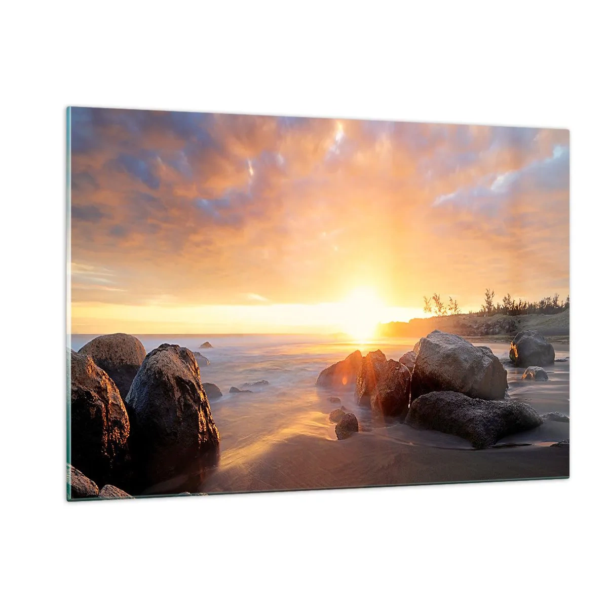 Billede på glas - En lysende aftenbrise - 120x80 cm