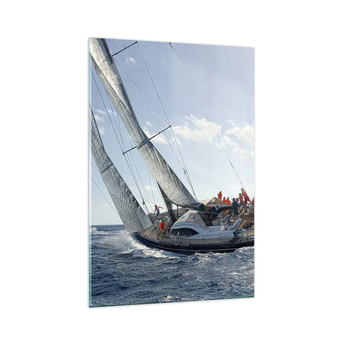 Billede på glas - Må den bedste vinde - 70x100 cm