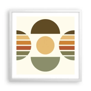 Plakat i hvid ramme - I jordfarver - 50x50 cm