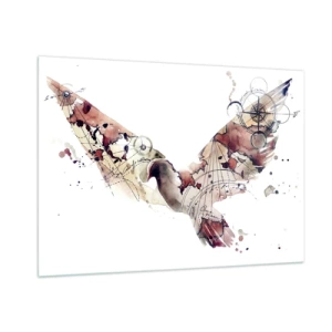 Billede på glas - Vandringsmand i luften - 100x70 cm